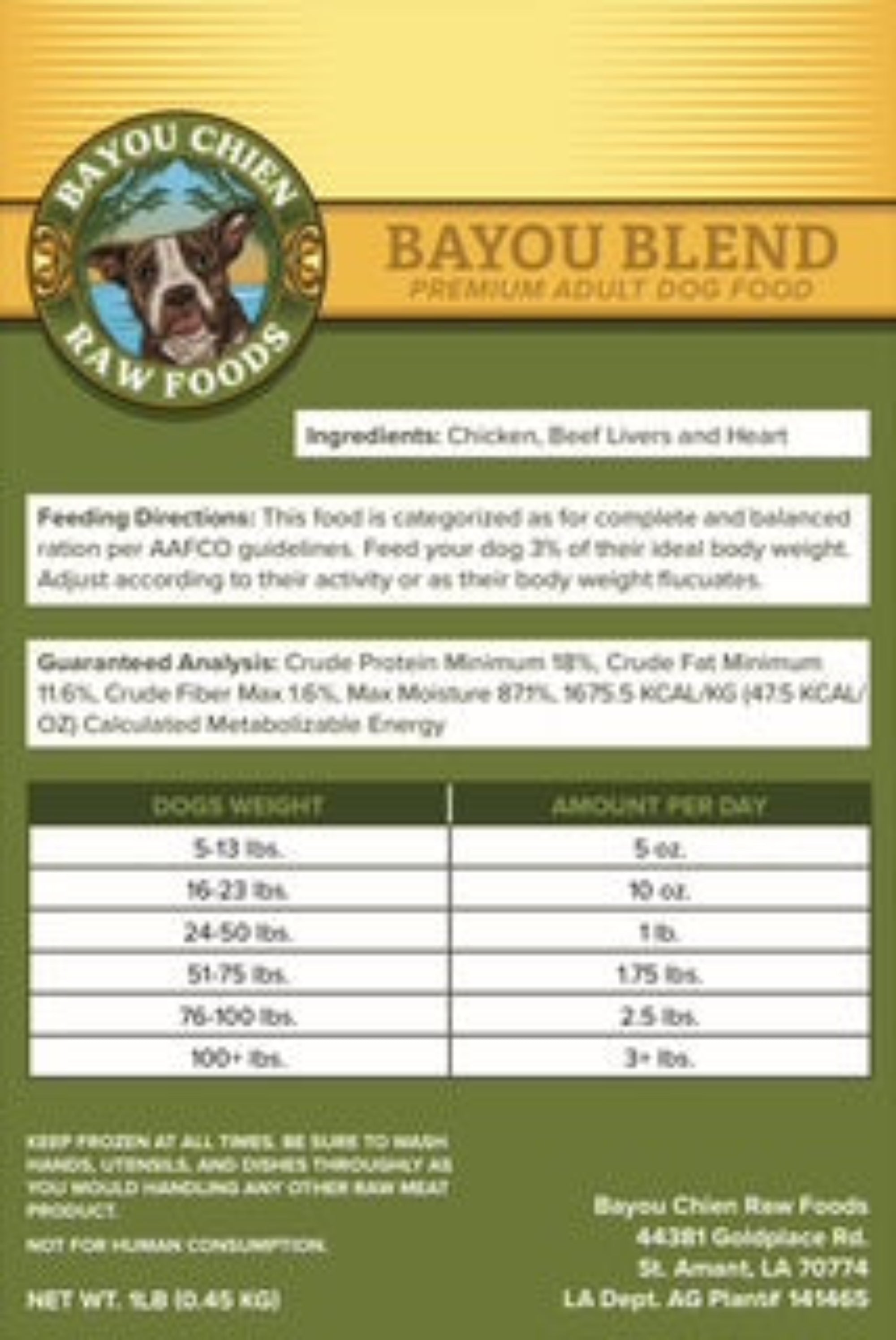 Bayou Blend- Raw Dog Nutrition